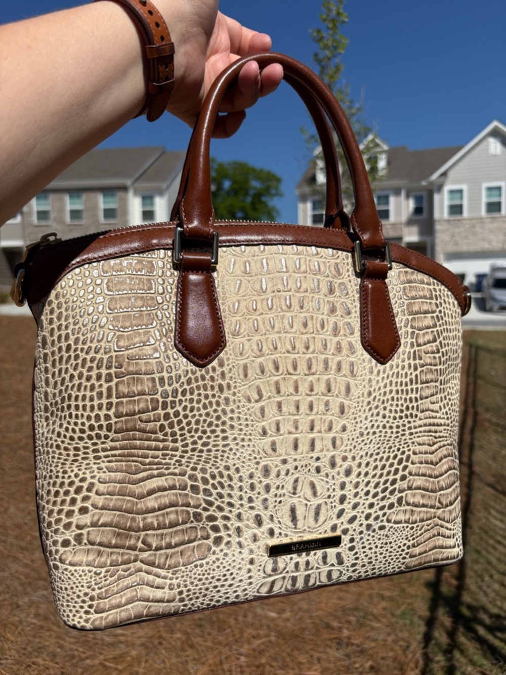 🤎🩶 GUC Brahmin Duxbury in Beige Caracara 🩶🤎
